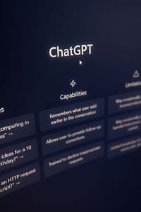 ChatGPT open on webpage