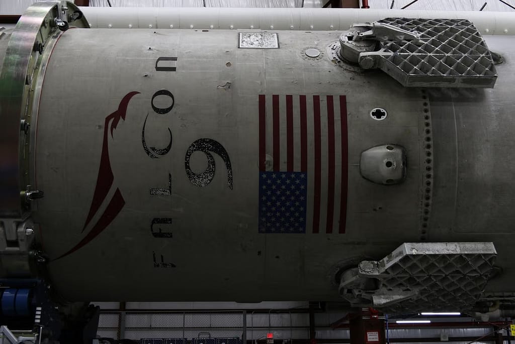 Space X Falcon 9 Rocket Close up