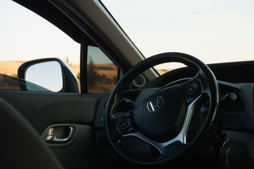 Car interior Steering Wheel Honda