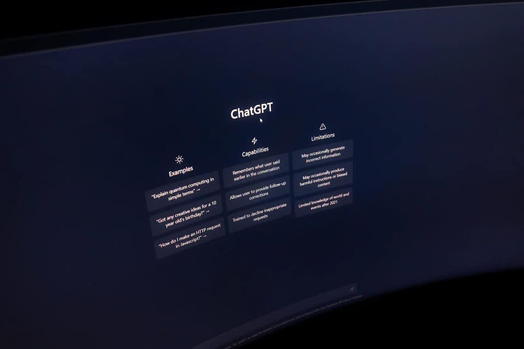 ChatGPT chat opened on web