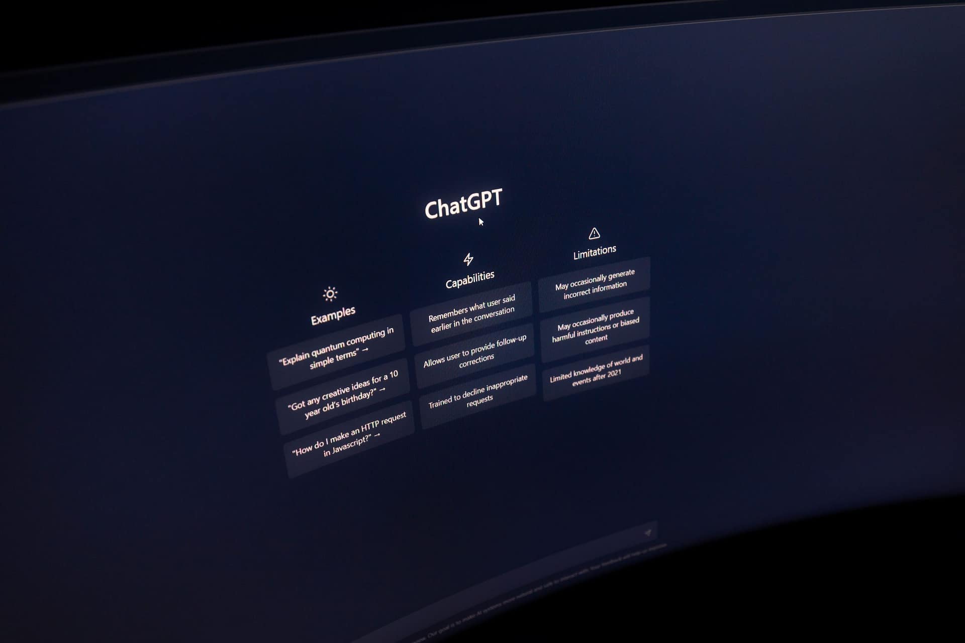 ChatGPT chat opened on web