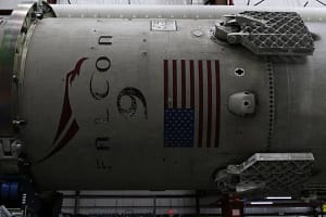 Space X Falcon 9 Rocket Close up